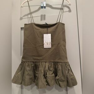 Zara Khaki Women's Skirt Set